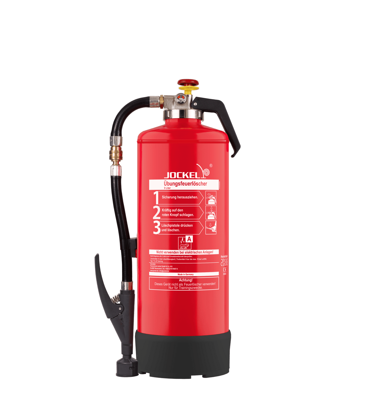 Übungs-Feuerlöscher 9 Liter Schaum Wiederbefüllbar