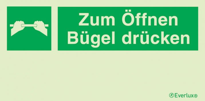 Zum Öffnen Bügel drücken 600x200mm Kunststoff