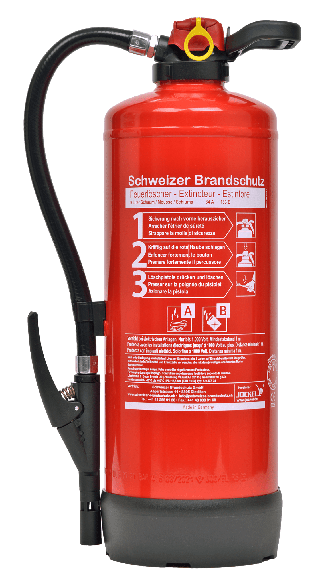 Büro-Feuerlöscher 9 Liter Frostsicher