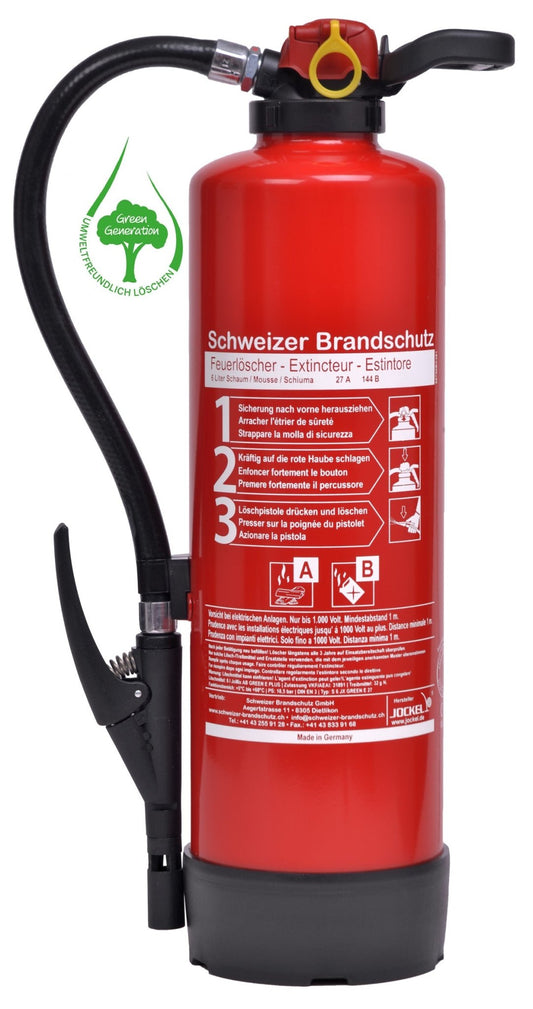 Gewerbe-Schaum-Feuerlöscher 9 Liter fluorfrei 