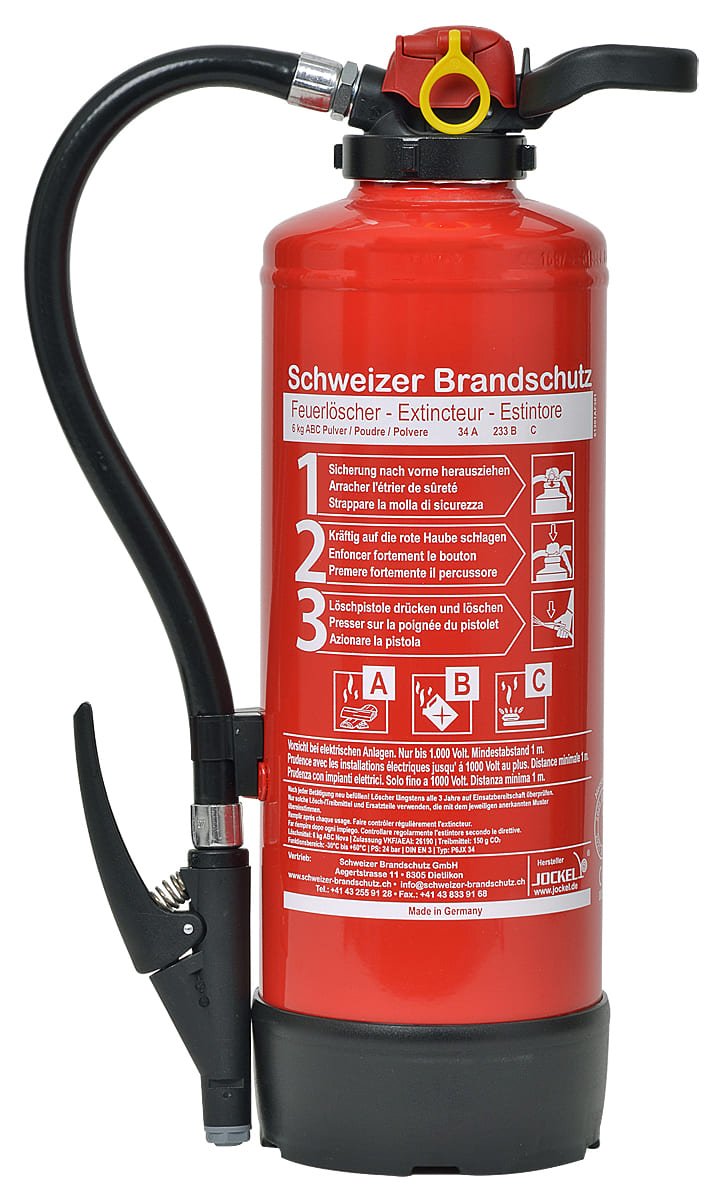 LKW Feuerlöscher Pulver 6 Kilo