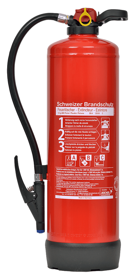 LKW Feuerlöscher Pulver 12 Kilo P12J55 - Feuerlöscher Shop