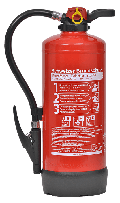 Pulver-Feuerlöscher 9 Kilo P9J55