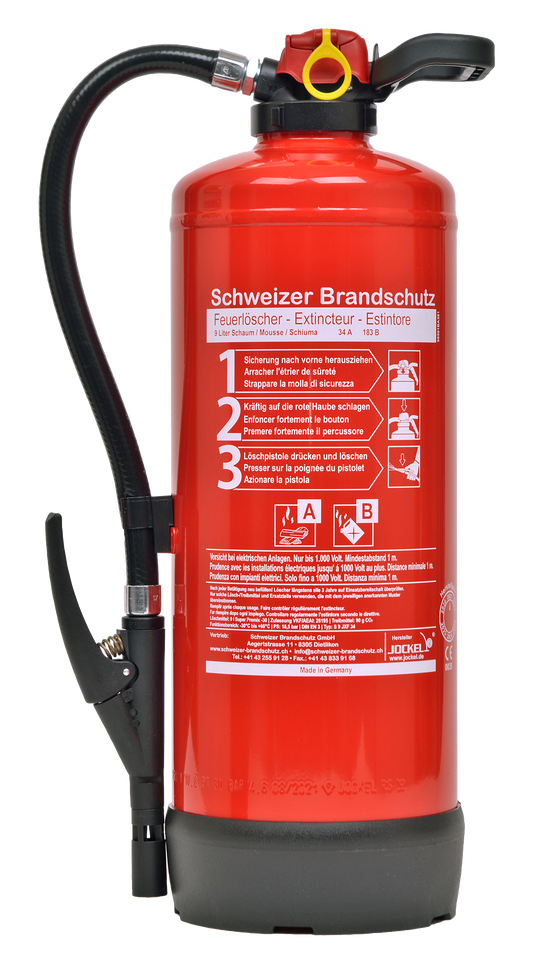 Büro-Feuerlöscher 9 Liter Frostsicher