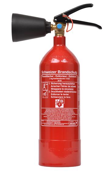 Büro-Feuerlöscher Co2, 2 Kilo